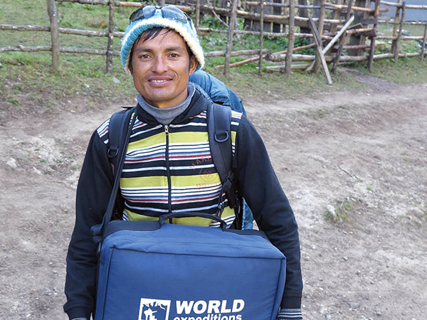 the World Expeditions medical kit in Nepal